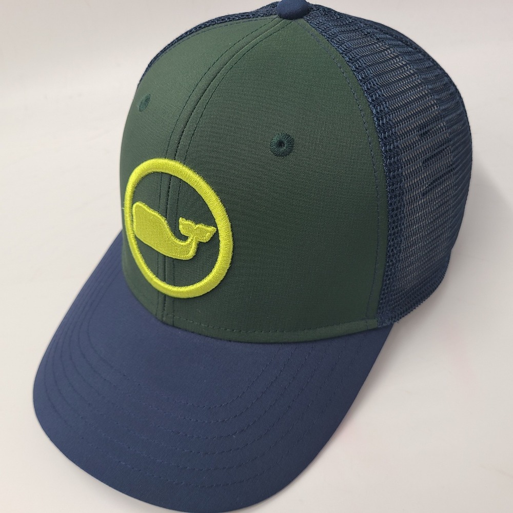 Vineyard Vines Hat Snapback‎ Trucker Mesh Green Blue Yellow Whale Logo Sail Men